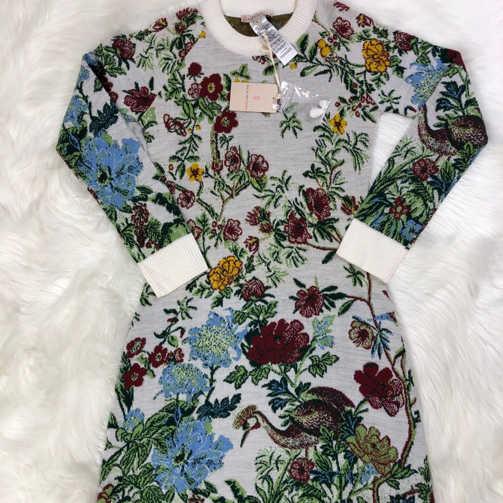 Paul & Joe Wool floral Sweater Dress